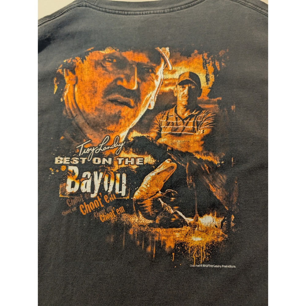 Alstyle Troy Landry Choot Em T-Shirt Mens XL Black Good Swamp People Bayou Tee